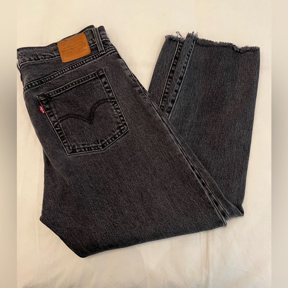 Levi's Gray Wedgie Straight Jeans